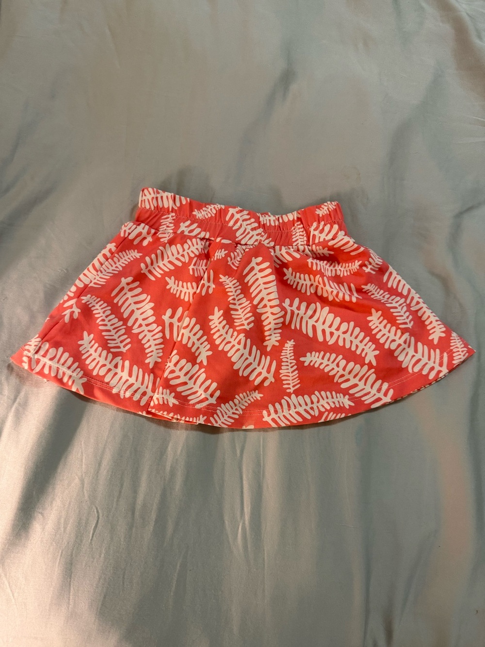 Toddler Coral Fern-Print Skort